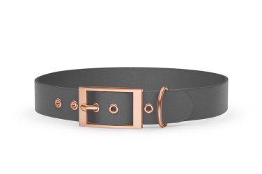 Collare per Cani Avventura: Grigio con Oro rosa